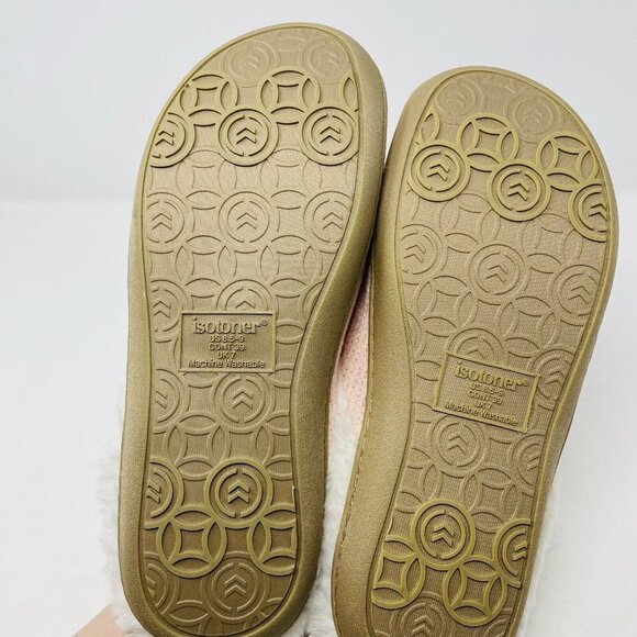 Isotoner Womens 8.5/9 Boxed Chenille Charlotte Hoodback Clog Slippers $40 126 - Picture 6 of 10